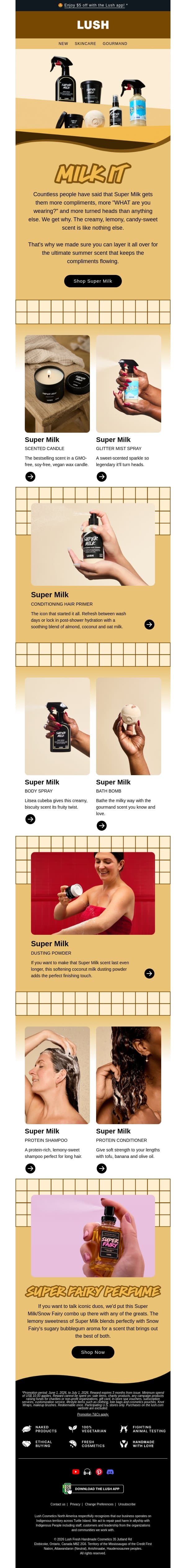 Milk it for all it's worth 🥛 email from Lush screenshot
