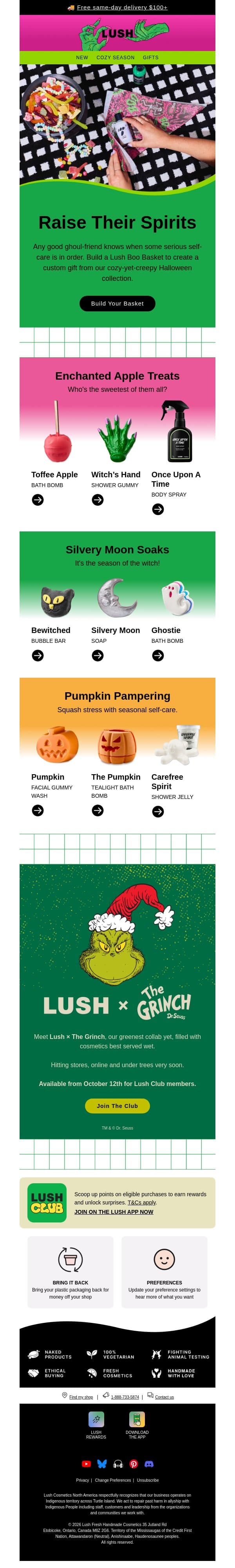 Have a Halloween-obsessed friend? 🎃 email from Lush screenshot