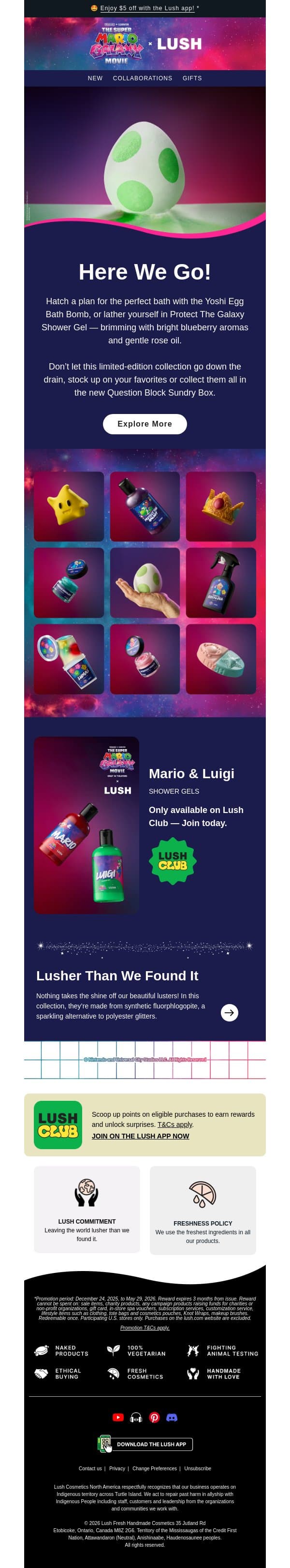 Level up your lathers email from Lush screenshot