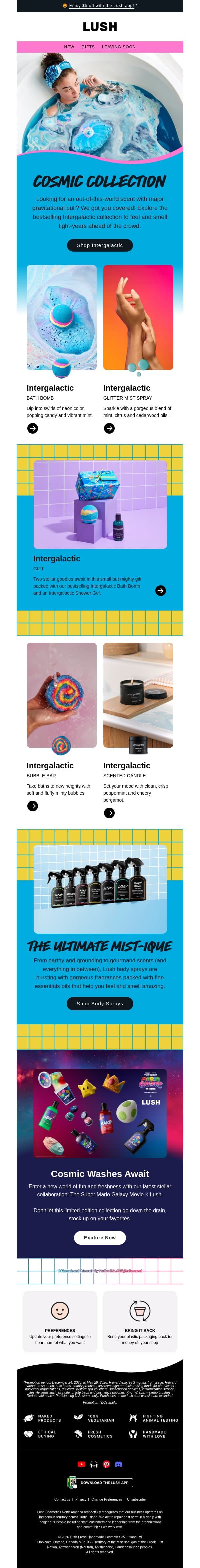 Every astronaut's favorite scent 🚀 email from Lush screenshot