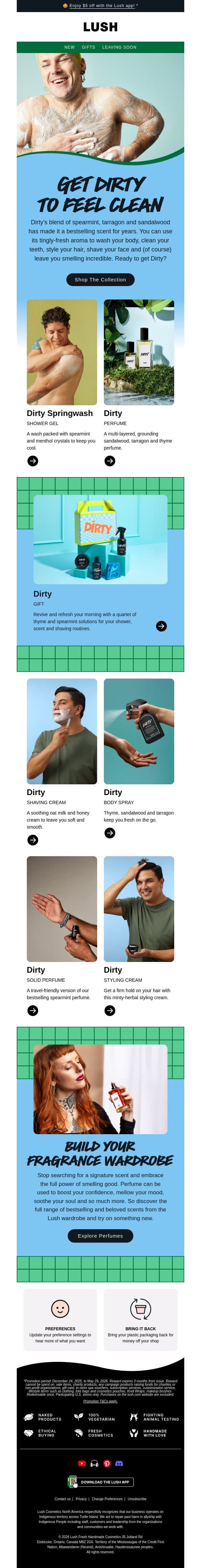 Our dirtiest bestseller 🧼 email from Lush screenshot