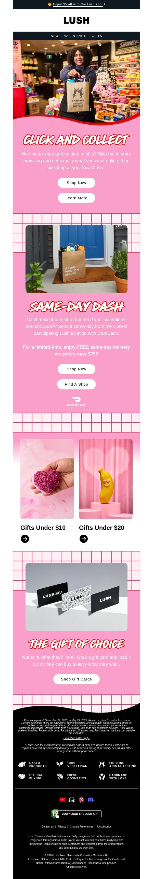 💞 Last-minute Valentines email from Lush screenshot