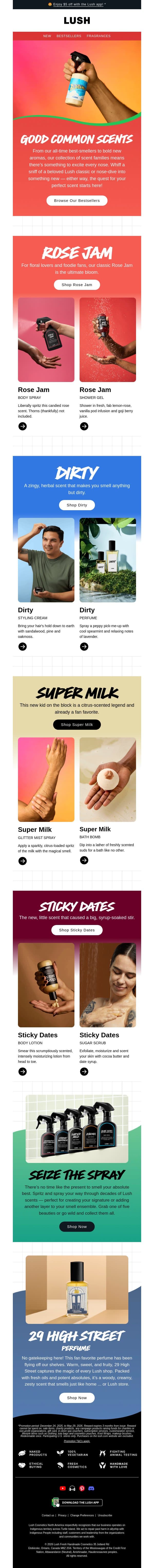 What's that you smell? email from Lush screenshot