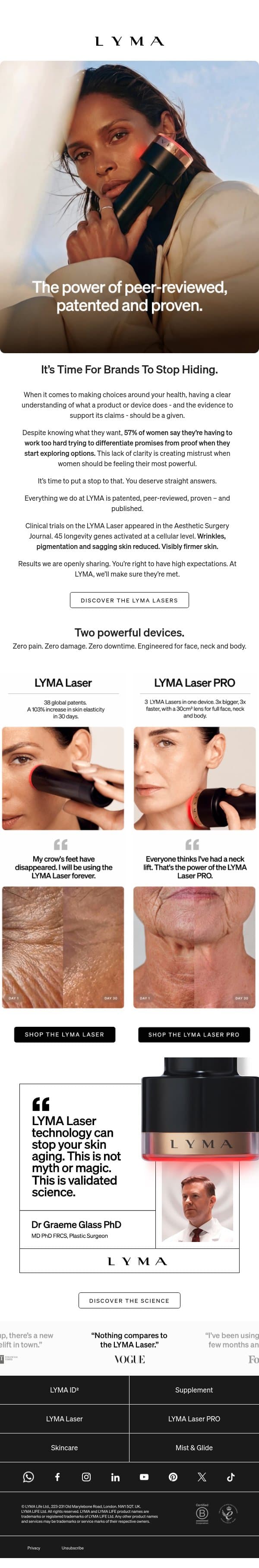 How To Tell Promises From Proof email from LYMA screenshot
