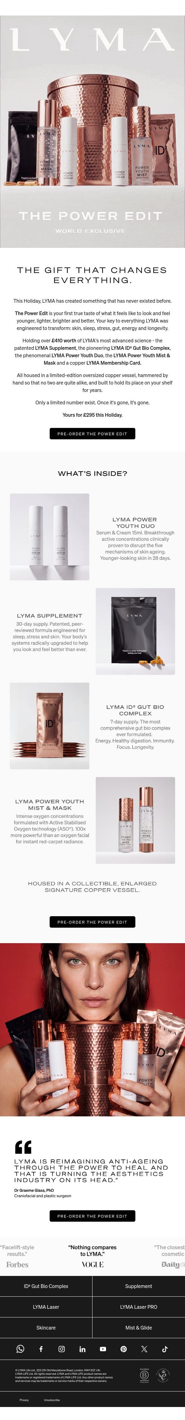 LYMA World Exclusive email from LYMA screenshot