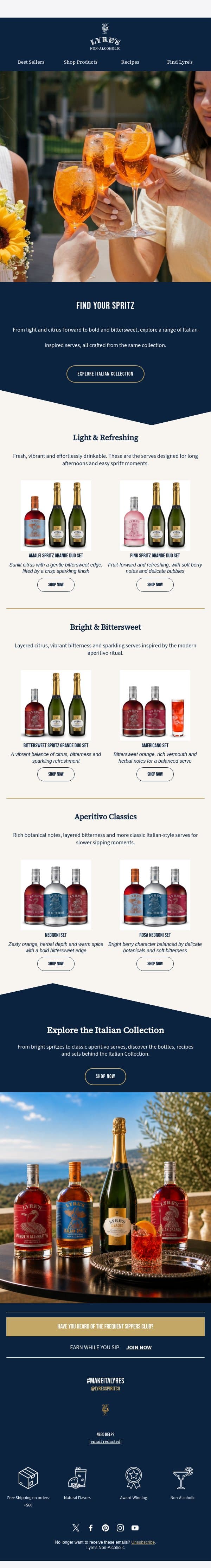 Find Your Spritz email from Lyre's screenshot