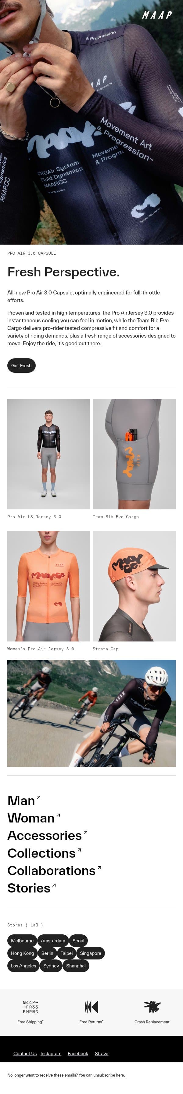 All-New: Pro Air 3.0 Capsule email from MAAP screenshot