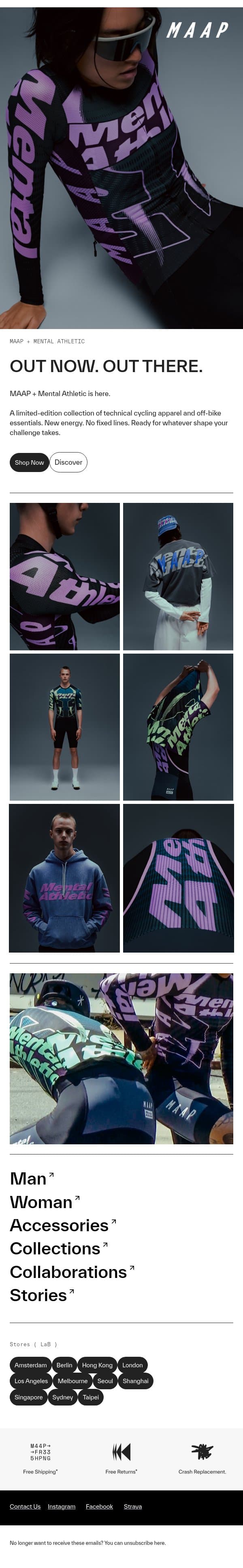 MAAP + Mental Athletic Has Landed email from MAAP screenshot