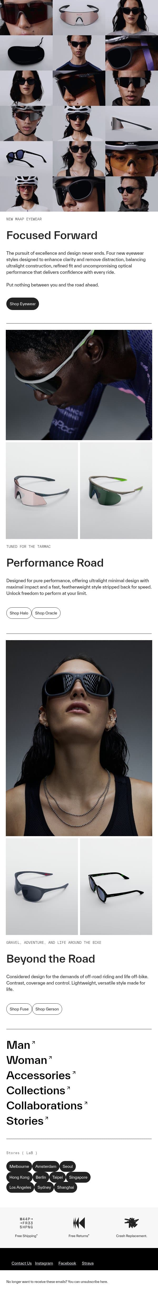 MAAP Eyewear: For Every Ride email from MAAP screenshot