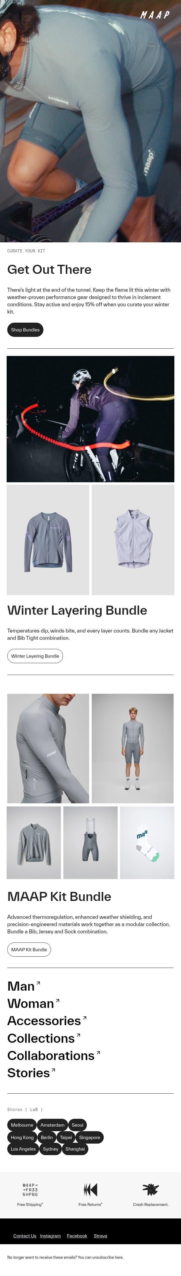 Keep Rolling with MAAP Bundles email from MAAP screenshot
