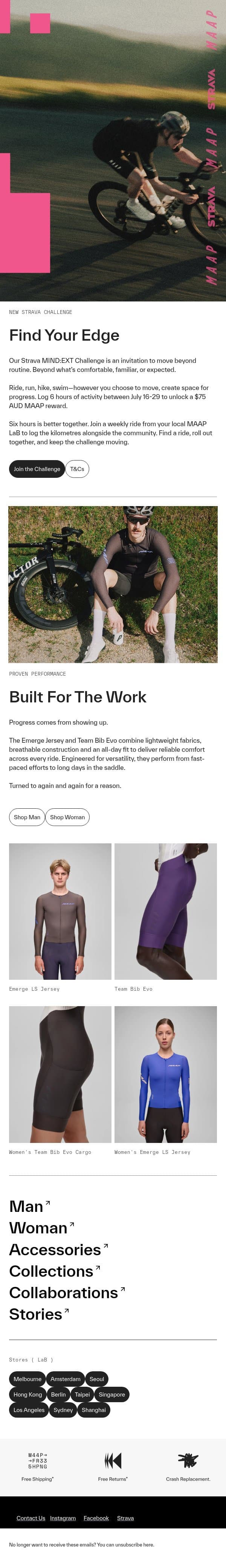 MIND:EXT Strava Challenge email from MAAP screenshot