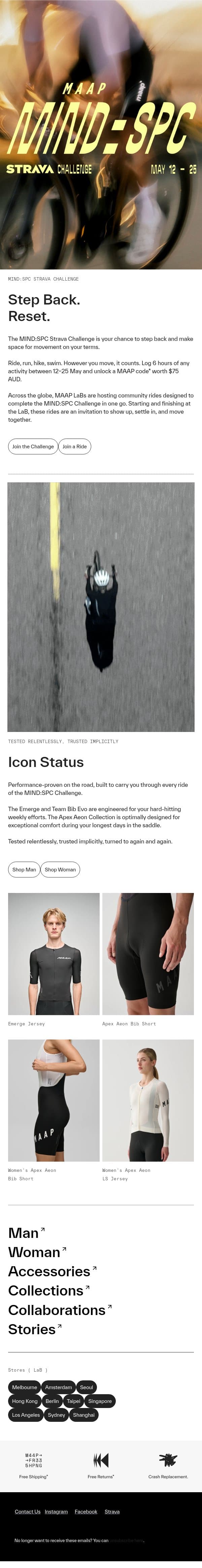 MAAP MIND:SPC Strava Challenge email from MAAP screenshot