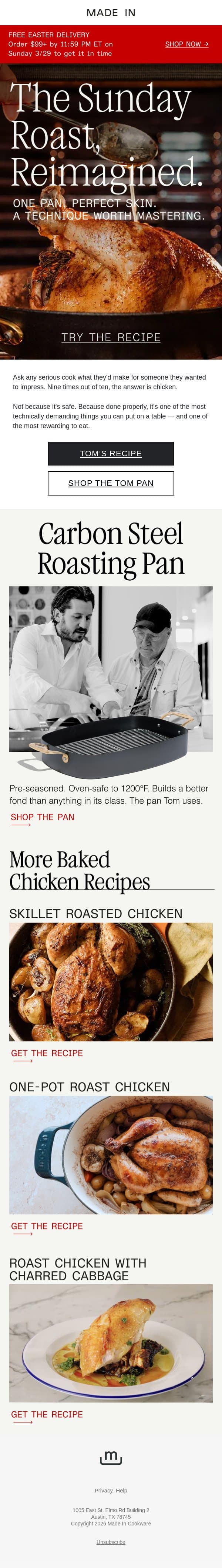 The Most Important Thing You Can Learn to Cook email from Made In screenshot