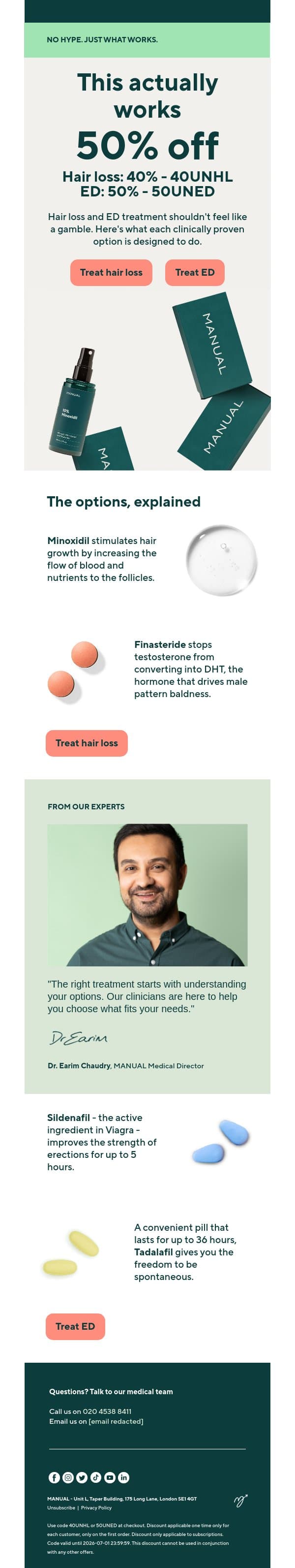 This actually works, Adam email from Manual screenshot