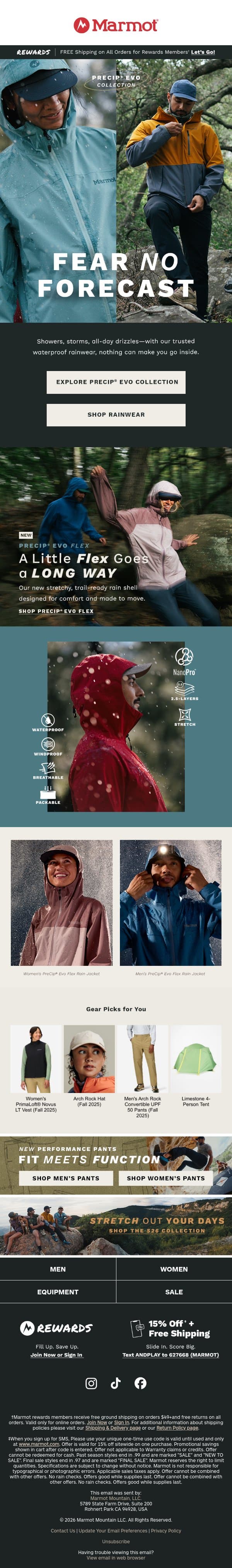 Reclaim Rainy Days 🌧️ email from Marmot screenshot