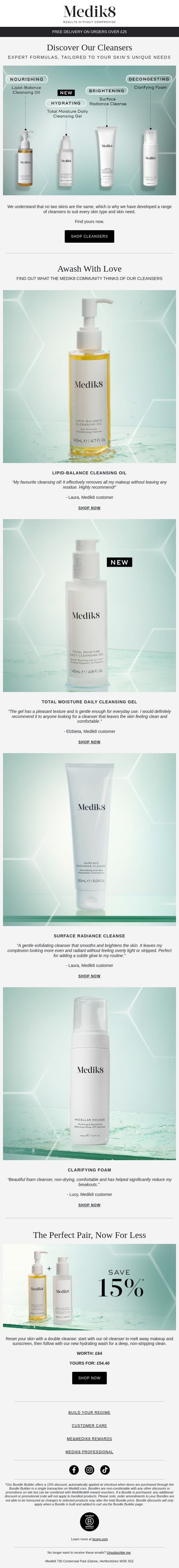 Find your perfect Medik8 cleanser email from Medik8 screenshot
