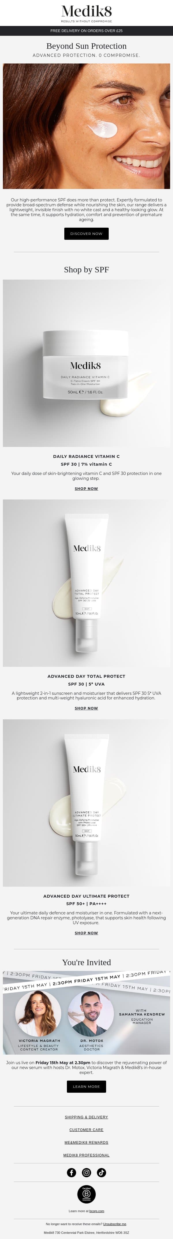 Your most powerful daily essential email from Medik8 screenshot