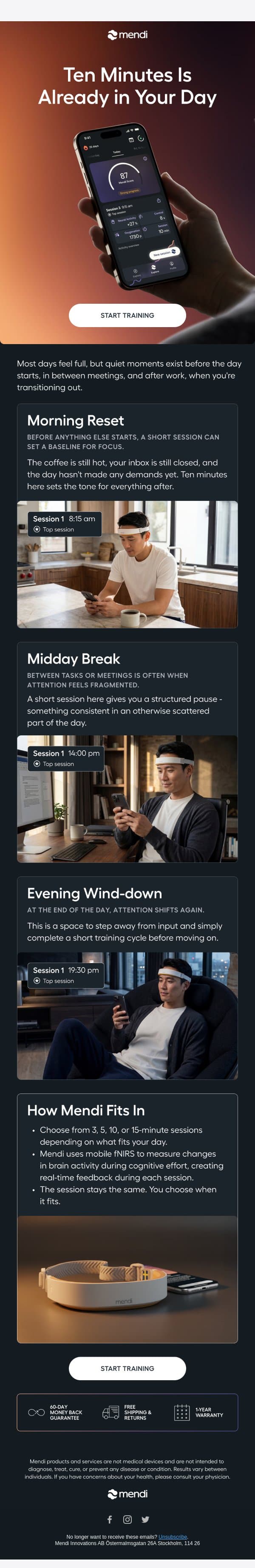 Just 10 minutes email from Mendi screenshot