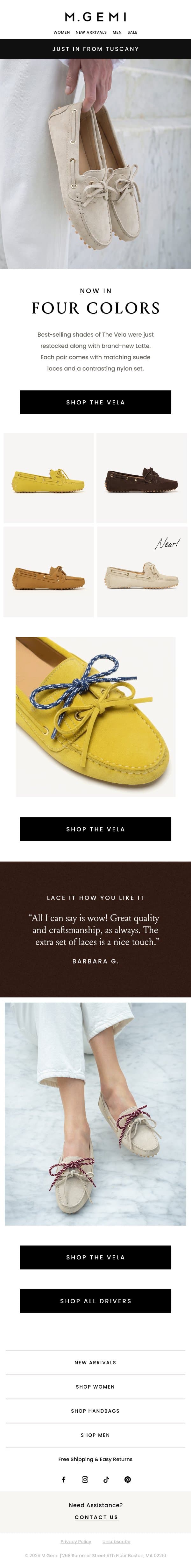 Boat Shoe 🤝 Driving Loafer email from M.Gemi screenshot