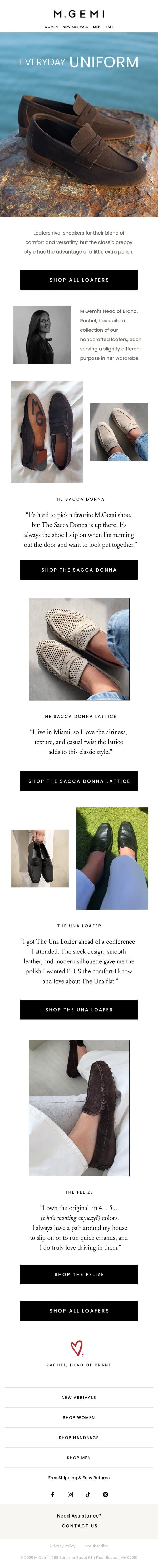 It’s Always Loafer Season email from M.Gemi screenshot