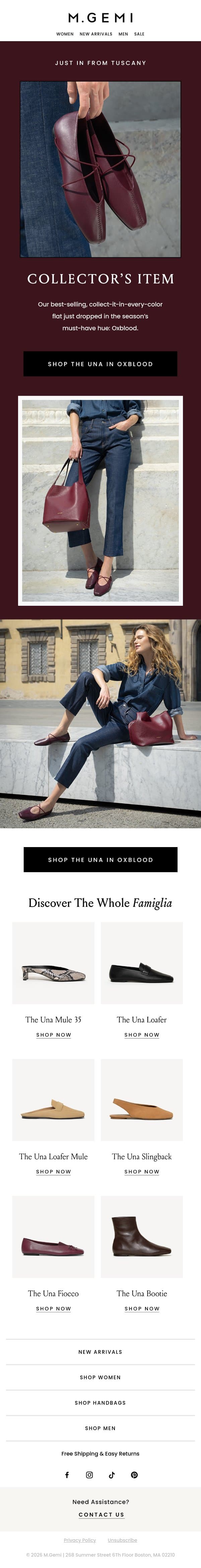 The Una In A New Hue email from M.Gemi screenshot