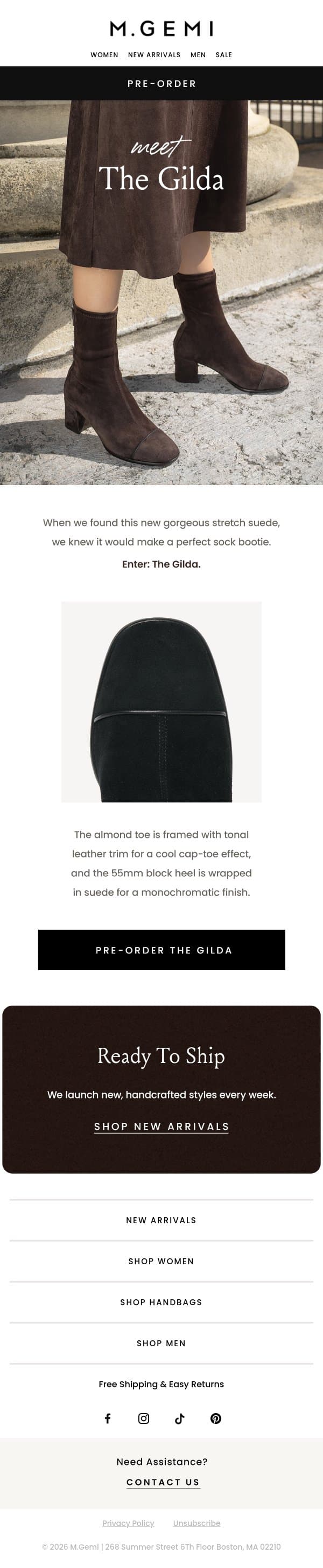Pre-Order The Gilda email from M.Gemi screenshot