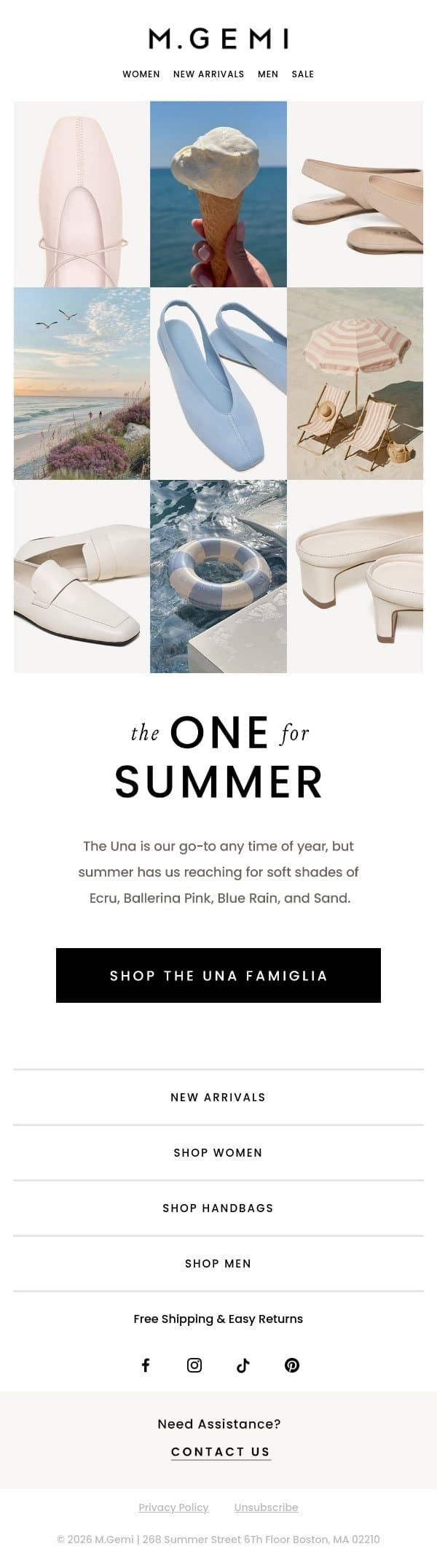 Summer Shades Of The Una email from M.Gemi screenshot