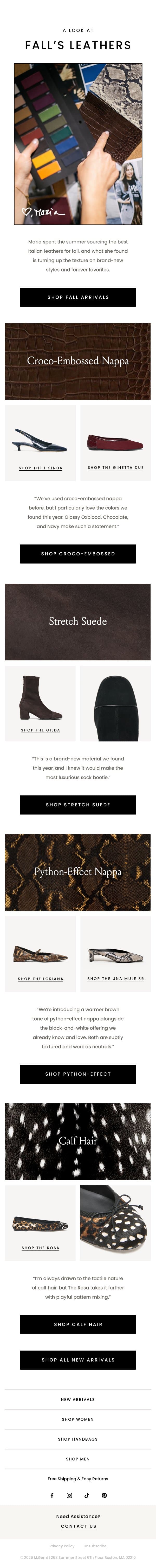 New For Fall: Texture email from M.Gemi screenshot