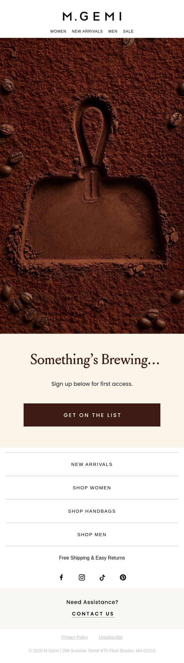 Something’s Brewing… email from M.Gemi screenshot
