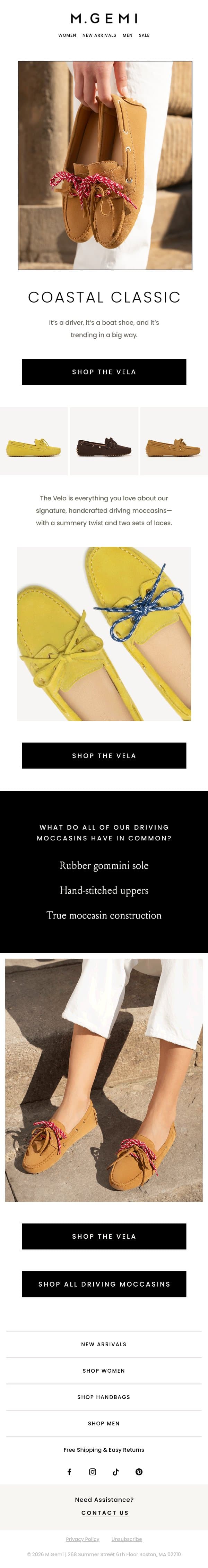 The Shoe Of The Summer email from M.Gemi screenshot