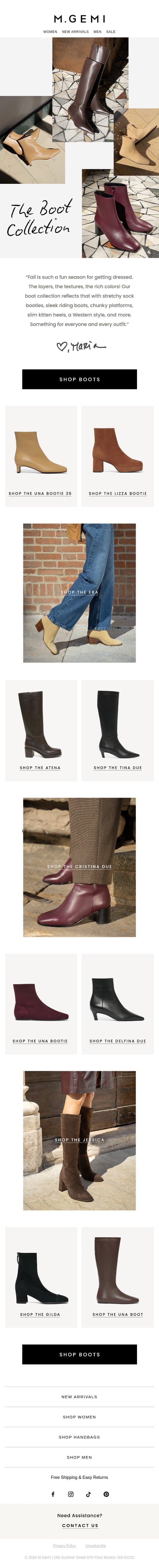 Your Perfect Boot Is Inside email from M.Gemi screenshot
