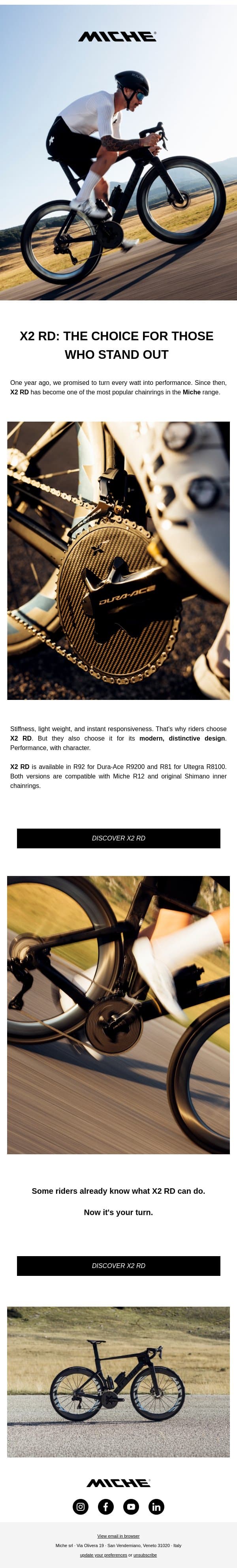 X2 RD: One year later. Still giving your watts more email from Miche screenshot