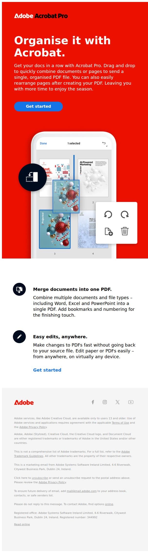 Get your documents into shape with just a few clicks email from Migma screenshot