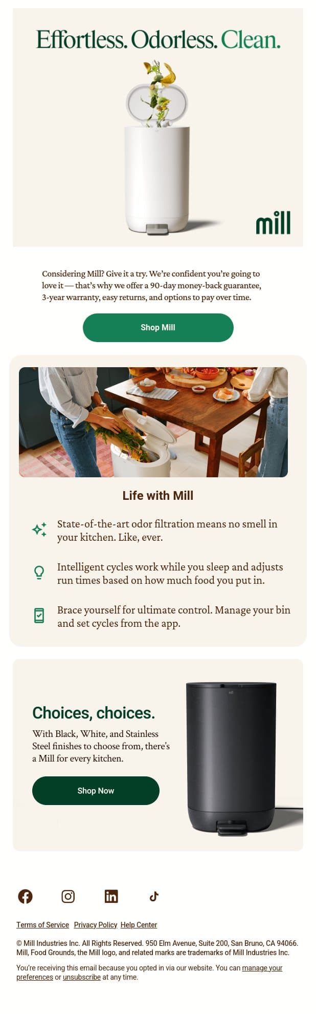 So many reasons to try Mill ✨ email from Mill screenshot