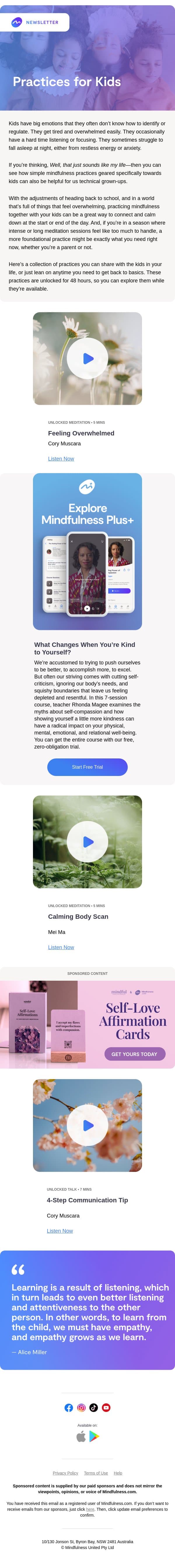 Learning With Kids Can Help You, Too 🦉 email from Mindful screenshot