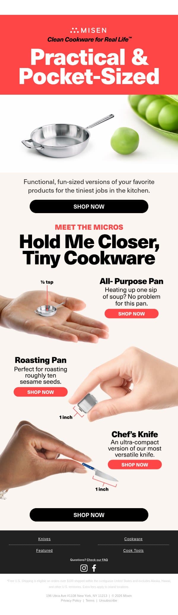 New! For Your Tiniest Kitchen Tasks email from Misen screenshot