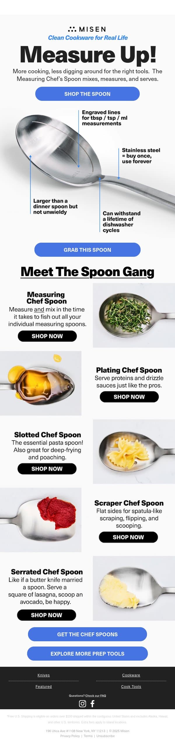Mix, Measure, and Serve email from Misen screenshot