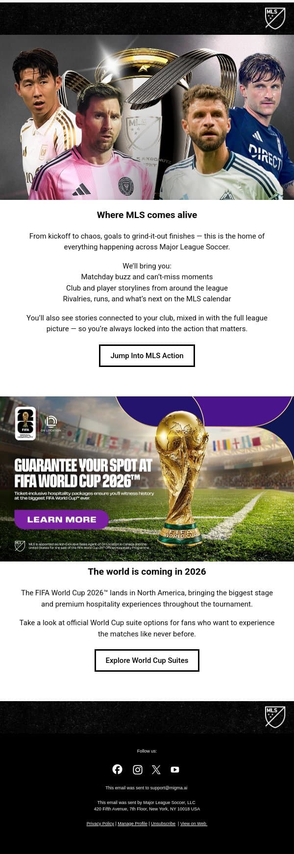 The MLS action starts now email from MLS screenshot