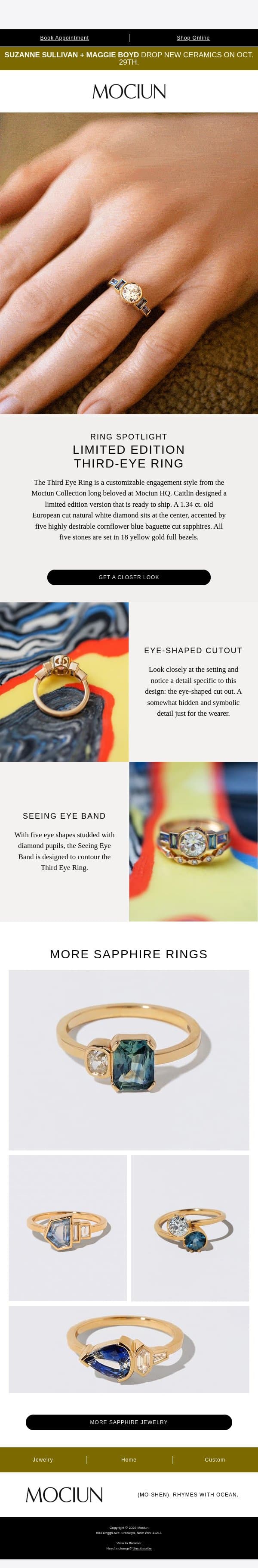 SPOTLIGHT ON: Limited Edition Third Eye Ring email from Mociun screenshot