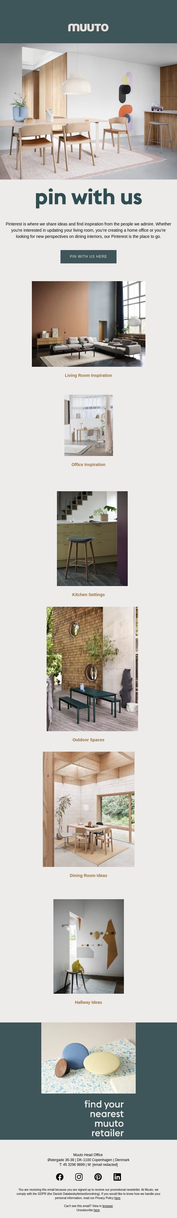 Explore our universe email from Muuto screenshot