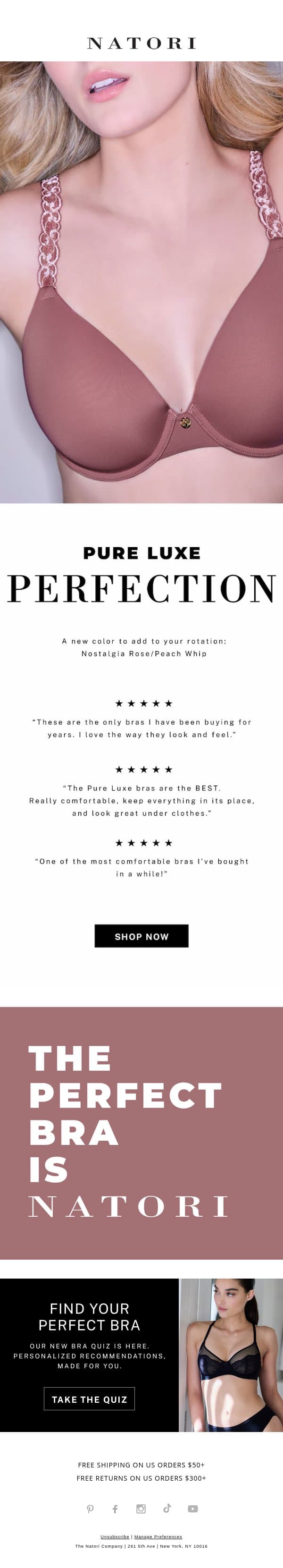 Hear What Everyone's Raving About! email from Natori screenshot
