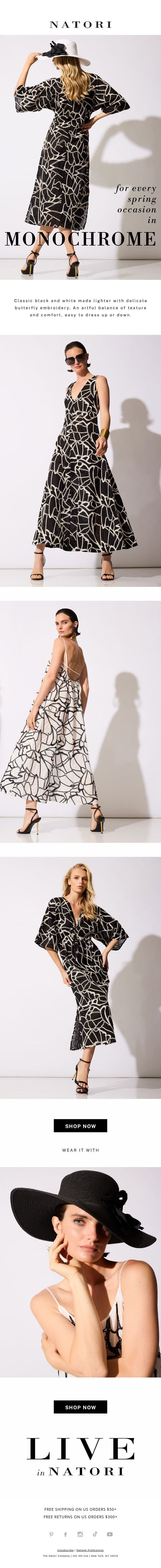 For Every Spring Occasion email from Natori screenshot