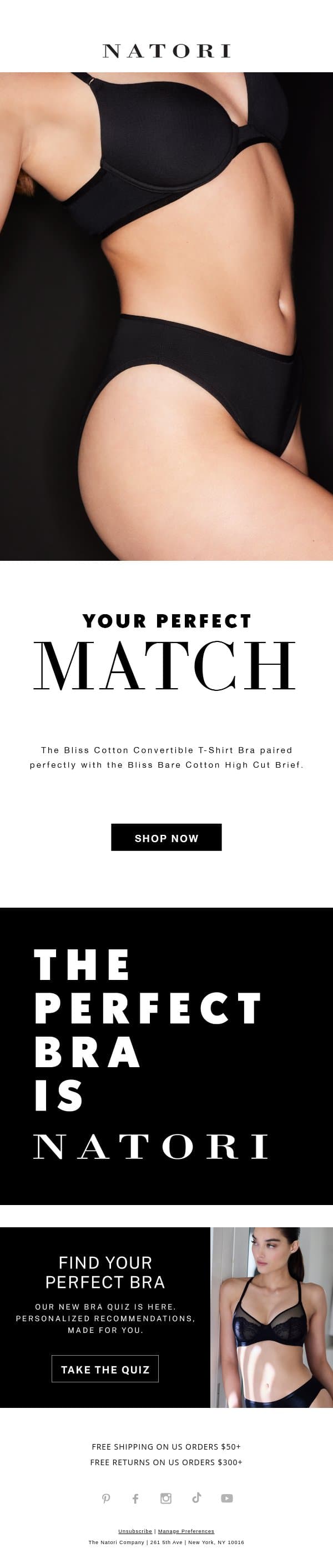 Meet Your New Everyday Set email from Natori screenshot