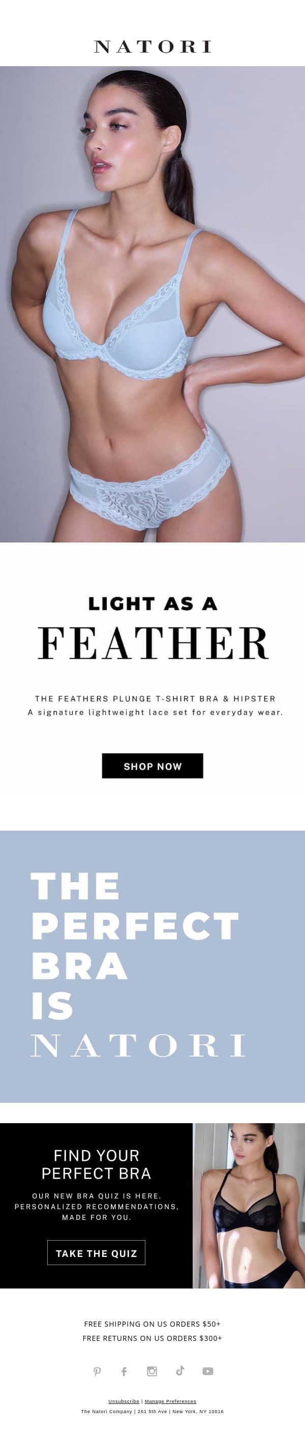 A Fresh Take on a Longtime Favorite email from Natori screenshot