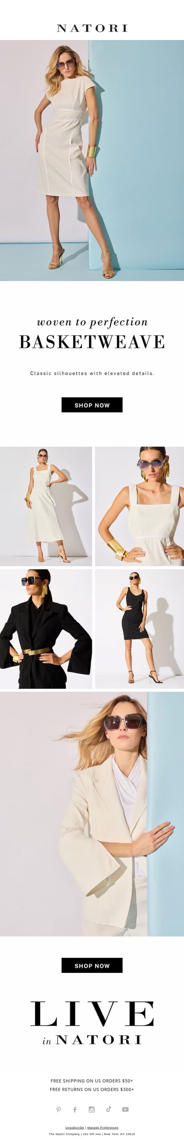 New Spring Dressing: Woven to Perfection email from Natori screenshot