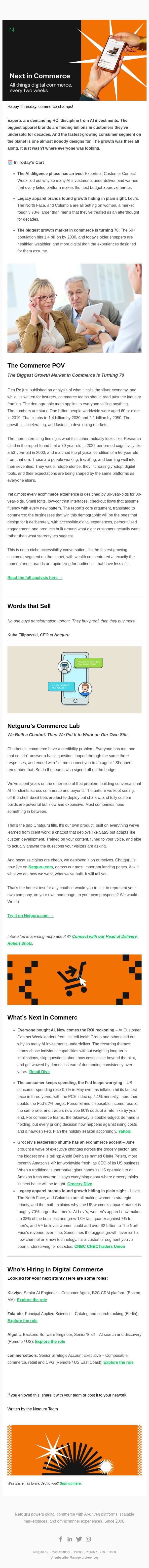 The customers you're ignoring are worth billions email from Netguru screenshot