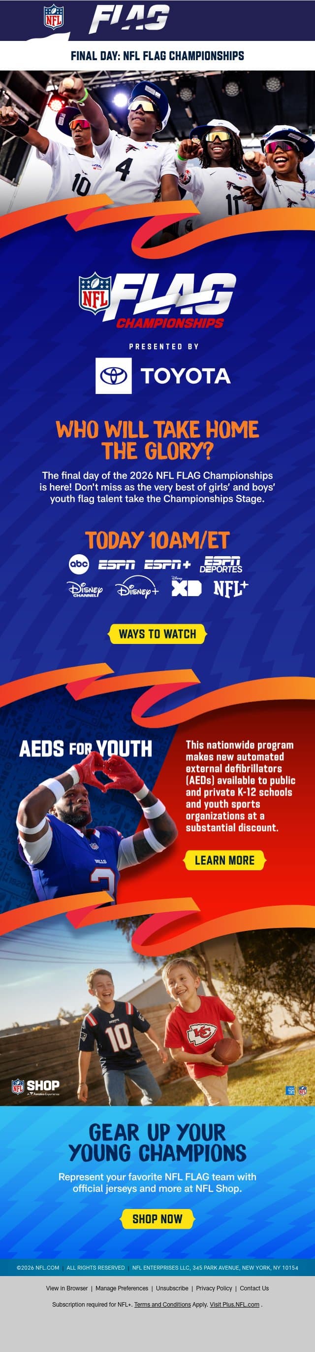 The Final Showdown: Championship Titles are on the Line! ⭐ email from NFL screenshot