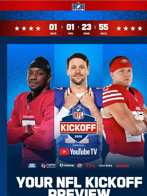 It All Starts This Week. Football Is BACK 🏈 email from NFL