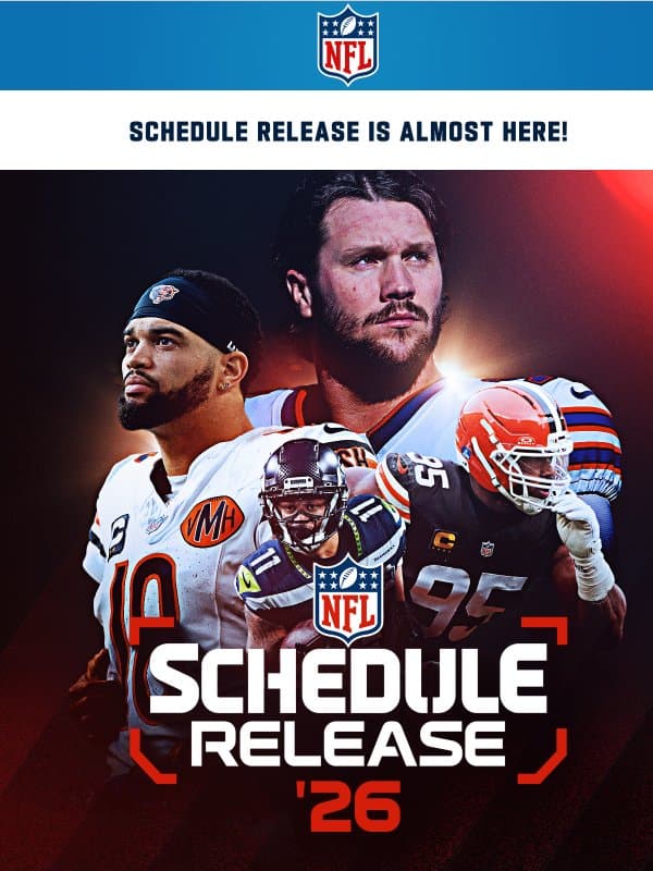 New Season, Same Rivalries - All The Games Revealed! email from NFL
