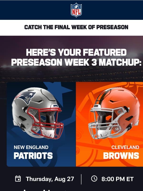 The Final Round Before Kickoff...👀 email from NFL